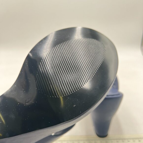 FSJ Navy Wedge Flip Flops Slip-On Thong Sandals Platform Mules Arch Support Shoe - Picture 7 of 8